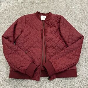 Maroon Bien Blue Bomber Jacket